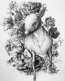 The Fawn, Skull and Flowers